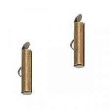 Slide end tubes 20mm - Antique bronze